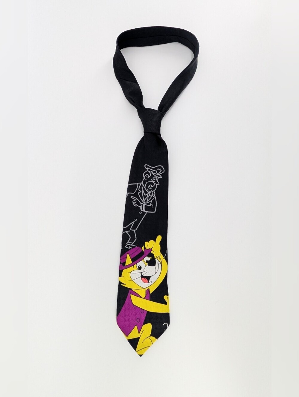 Vintage 1995 Hanna-Barbera Novelty Necktie Feat Top Cat In His Hat And Vest